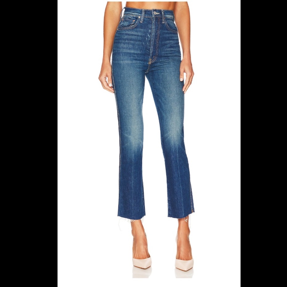 Mother Denim - Ultra High Waisted Frisky Flood Fray in Bad Reputation